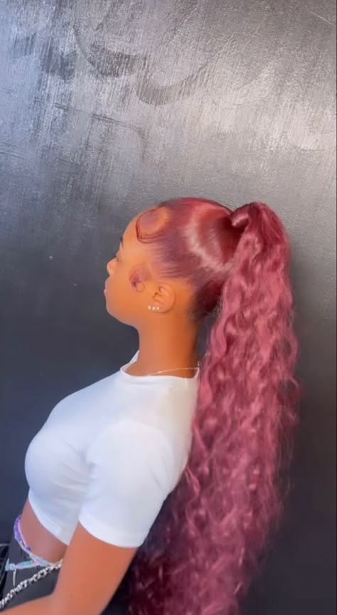 Red Hair Ponytail, Cute Ponytail Styles, Cute Ponytail Hairstyles, Slick Ponytail, Teenage Hairstyles, Natural Hair Bun Styles, High Ponytail Hairstyles, Sleek Ponytail Hairstyles, Cute Ponytails