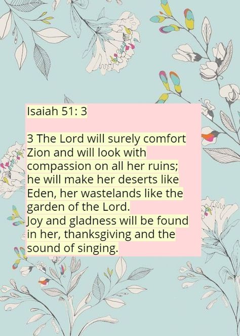 (7) What does it mean that God's feasts all disappear? As Zion is the place where the feasts are kept, the feasts were all abolished means that Zion was destroyed. The prophet Daniel prophesied that God's feasts would be changed, and in the same way the prophet Isaiah prophesied that Zion would be ruined. If Zion remains ruined, how can we receive salvation and enter heaven? So Zion must be rebuilt for the people to be redeemed in the last days. Zion Meaning, Prophet Daniel, Isaiah 51, Prophet Isaiah, In The Last Days, The Prophet, Last Days, How Can, Spirituality