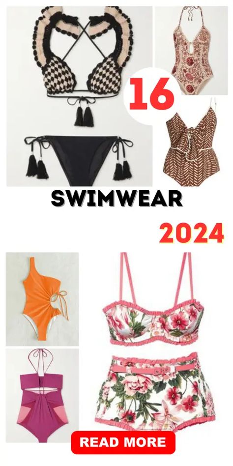 2024 Colors, Swimwear 2024, Top Swimwear, Perfect Cute, Summer Style Guide, Trendy Bikinis, Trend 2024, Best Swimsuits, Swimwear Trends