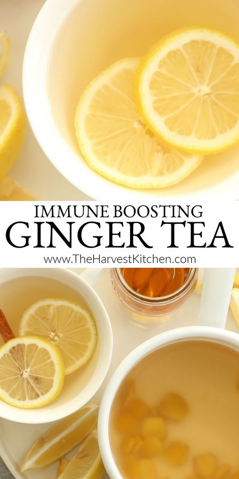 Honey Ginger Tea Recipe, Ways To Use Ginger Root, Immune Boosting Drink Recipe, Recipes With Fresh Ginger Root, Fresh Ginger Tea Recipes, Ginger Root Tea Recipe, Immune Boosting Tea Recipe, Uses For Ginger Root, Ginger Root Recipes