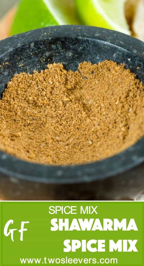 Make your own shawarma spice mix and use it with a variety of meats including chicken, beef, lamb, ground beef, or even green beans. Shawarma Spice, Shawarma Seasoning, Homemade Chilli, Shawarma Spices, Van Gogh Watercolor, Shawarma Recipe, Homemade Spice Mix, Spice Blends Recipes, Seasoning Blends