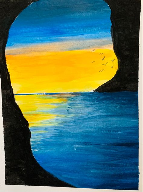 Impressionism Art Easy To Draw, Impressionism Art Easy, Learn Acrylic Painting, Tinta Guache, Winter Landscape Photography, Sunset Canvas Painting, Oil Pastel Drawings Easy, Sunrise Painting, Small Canvas Paintings