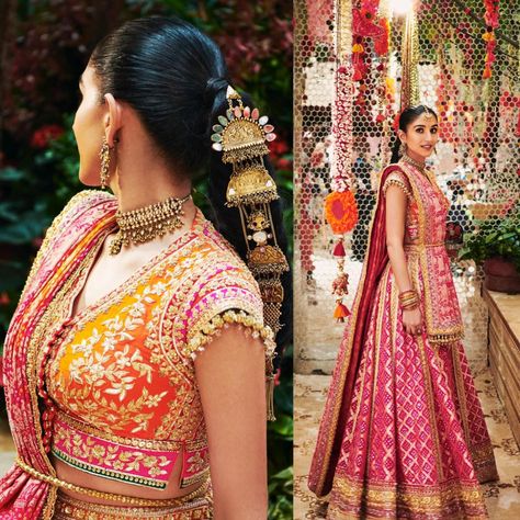 Ambani Wedding Fashion Highlights Radhika Merchant Mausalu Outfit Manish Malhotra Radhika Merchant Outfits, Ambani Wedding Outfit, Pink Lookbook, Anant Ambani And Radhika Merchant, Manish Malhotra Lehenga, Ambani Wedding, Isha Ambani, Radhika Merchant, Anant Ambani