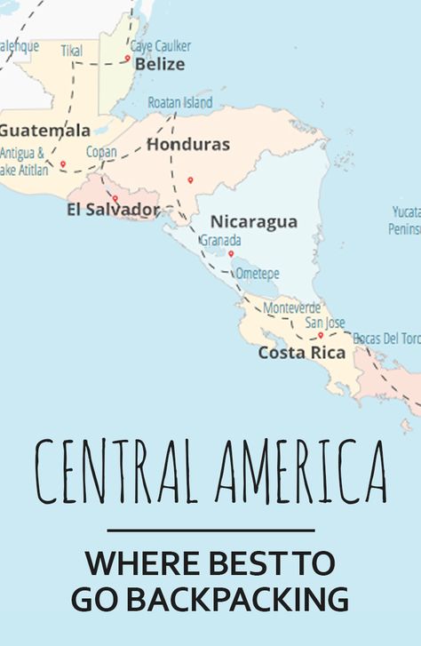 Travel tips, country overviews and recommended routes for backpacking Central America and Mexico #CentralAmerica #Mexico #CentralAmericaTravel #Travel #SoloTravel #IndieTravel #IndieTraveller Logo Del America, Backpacking Aesthetic, Europe Backpacking, Backpacking Routes, Central America Destinations, Ometepe, Backpacking Meals, South America Map, Latin America Travel