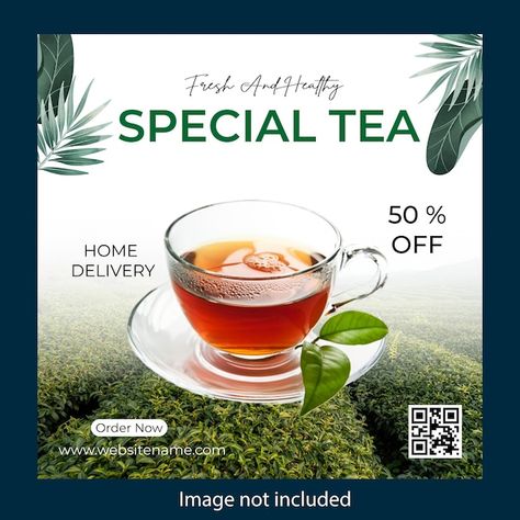 Vector tea concept social media post des... | Premium Vector #Freepik #vector #tea-kettle #teapot #hot-tea #tea-cup Tea Social Media Design, Tea Social Media Post, Tea Social Media, Social Media Post Design, Hot Tea, Tea Kettle, Post Design, Post Templates, Media Post