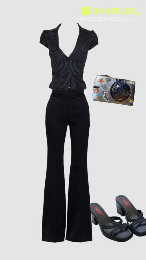 Bau Fbi Outfits, Bellatrix Inspired Outfit, V Neck Outfit Aesthetic, Cute Work Outfits Casual Office Attire, Depeche Mode Concert Outfit Women, Business Y2k Outfits, Hostess Interview Outfit, Secretary Core Outfit, 1990s Office Fashion