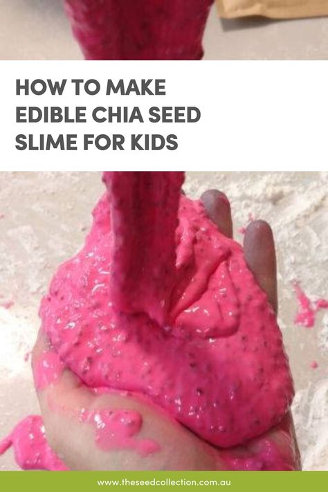 homemade chia seed slime Chia Slime, Chia Seed Slime, Cornstarch Slime, Chai Seed, Basil Seeds, Slime For Kids, Homemade Slime, Seed Collection, Slime Shops