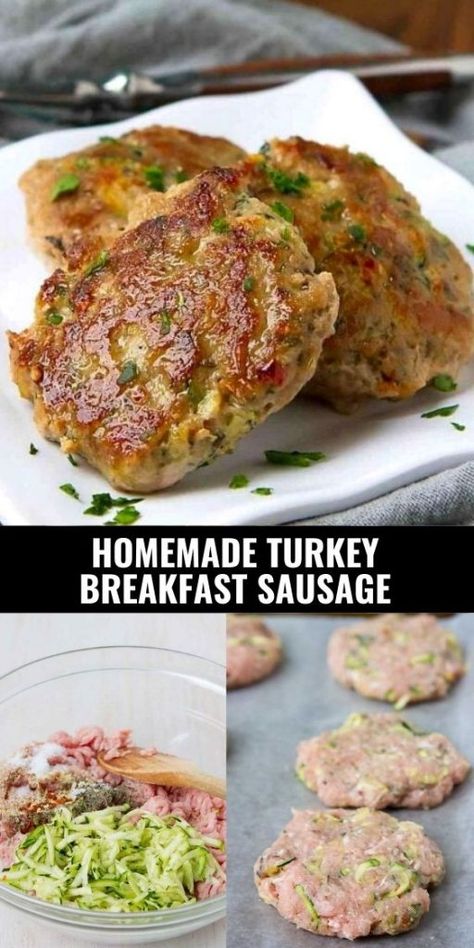 Homemade Turkey Sausage, Breakfast Sausage Seasoning, Breakfast Sausage Patties, Turkey Sausage Recipes, Turkey Patties, Homemade Breakfast Sausage, Turkey Breakfast Sausage, Breakfast Sausage Recipes, Sausage Patties