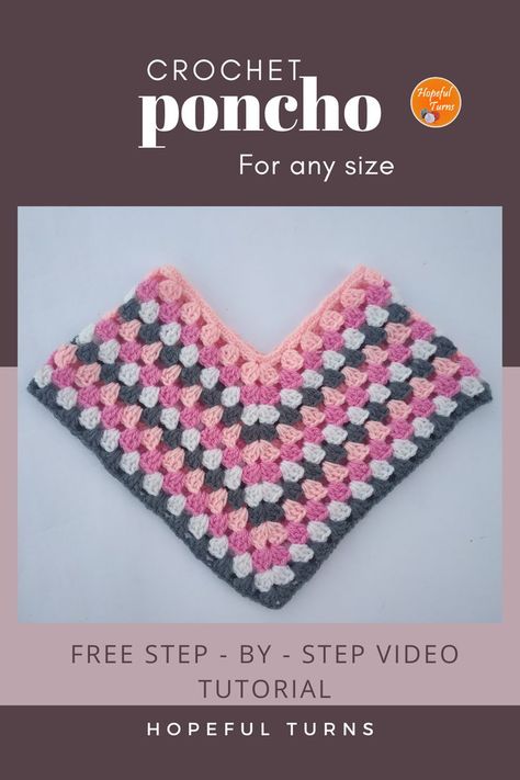 Granny Square Poncho Pattern Free, Simple Poncho, Kids Poncho Pattern, Crochet Poncho Patterns Kids, Crochet Poncho Patterns Easy, Prosciutto Asparagus, Granny Square Poncho, Poncho Knitting, Crochet Baby Poncho