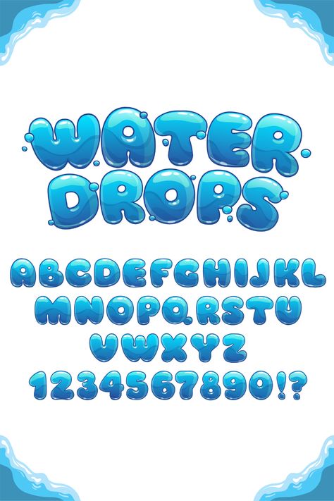 Cute Bubble Font, Word Doodle Art Letters, Bubble Words Font, Bubble Fonts Alphabet, Bubble Fonts Alphabet Graffiti, Bubbly Fonts, Water Typography, Bubble Typography, Bubble Words