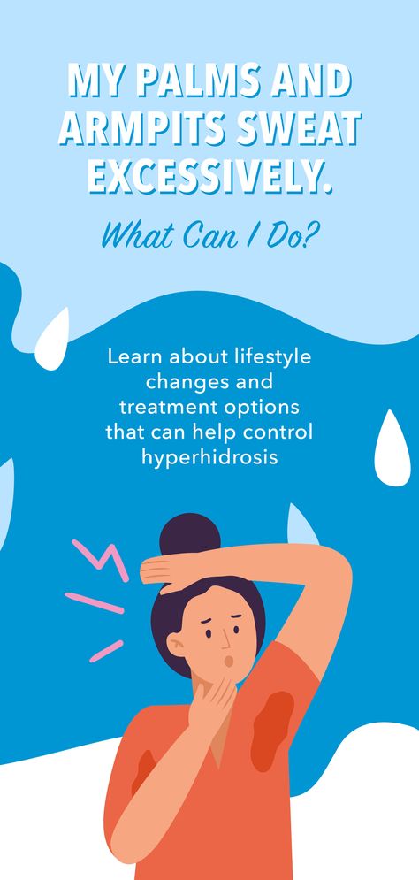 Sweating through every shirt you own? Constantly drying off your damp palms? 💦 Clothes gets stained. Undershirts need to be replaced. It can ruin your self-confidence in business and social settings and affect your quality of life. Don't fret — click to get tips to help control excessive sweat. #ScrippsHealth #ExcessiveSweat #Hyperhidrosis #SweatyArmpits #SweatyPalms How To Stop Excessive Sweating, How To Prevent Sweaty Armpits, How To Not Sweat From Armpits, How To Stop Sweating Armpits, How To Stop Sweating So Much, Stop Sweaty Armpits, Sweating Remedies, Sweaty Armpits, Excessive Underarm Sweating