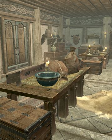 Storage Room | Elder Scrolls | Fandom Greenhouse Kitchen, Round Table And Chairs, Tall Shelves, Hidden Hinges, Trophy Rooms, Glass Display Case, Wooden Porch, Small Wardrobe, The Elder Scrolls