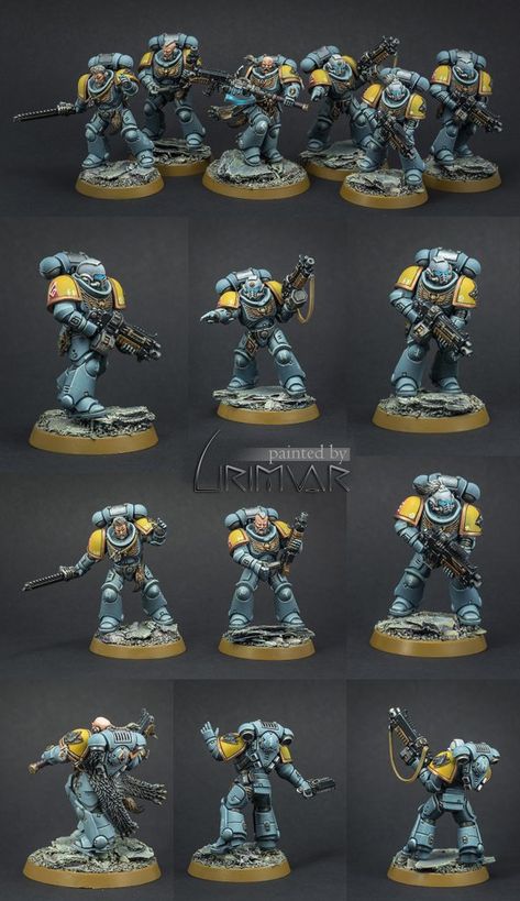 Warhammer 40000 Miniatures, Lunar Wolves 40k, 40k Space Wolves Art, Space Wolves 40k, Primaris Space Wolves, Painting Figurines, Warhammer 40k Space Wolves, Wolf Colors, Wolf Character