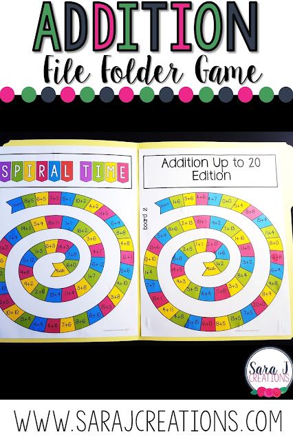 Printable File Folder Games, File Folder Activities, Math Activities For Kids, Subtraction Facts, File Folder Games, Folder Games, Teaching First Grade, Kindergarten Ideas, Catholic Kids