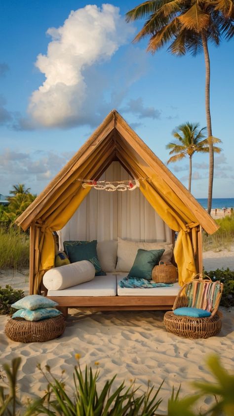 Discover beach cabana aesthetic pictures ideas seaside decor picturesque poses Minecraft luxury private palm party outfit photoshoot tent Aesthetic Pictures Ideas, Outfit Photoshoot, Beach Cabana, Seaside Decor, Little Cabin, Clear Lake, Coast To Coast, Blue Lake, Pack Your Bags