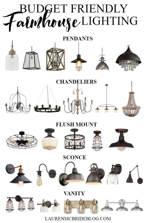 Check out these budget friendly farmhouse lighting options! All range from $20-$250! Kitchen Table Lighting, Farmhouse Style Lighting, Lauren Mcbride, Kitchen Lighting Design, Farmhouse Kitchen Lighting, House Farm, Farmhouse Light Fixtures, Casa Country, Home Budget