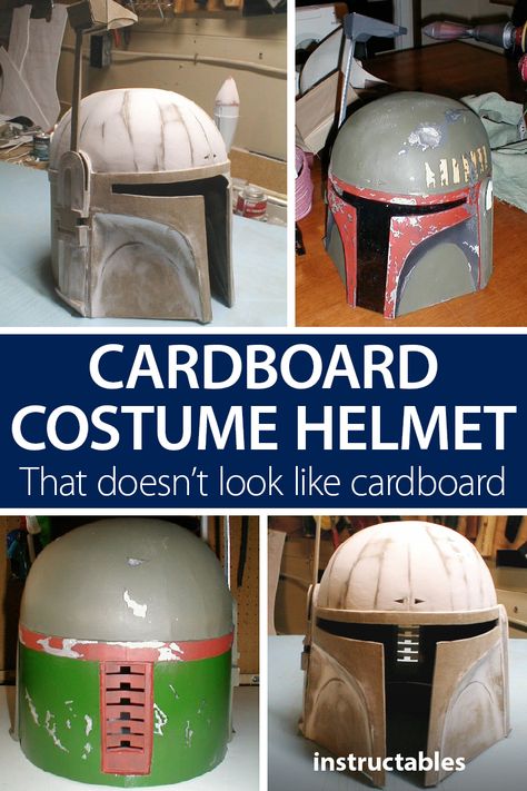 Star Wars Diy Costume, Star Wars Costumes Diy, Disfraz Star Wars, Boba Fett Costume, Mandalorian Costume, Cardboard Costume, Boba Fett Helmet, Star Wars Helmet, Mandalorian Cosplay