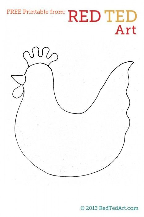 Chicken Printable Rooster Template, Arts And Crafts Interiors, Easter Crafts Preschool, Farm Animal Crafts, Craft For Preschoolers, Farm Preschool, Arts And Crafts For Adults, Arts And Crafts For Teens, Chicken Crafts