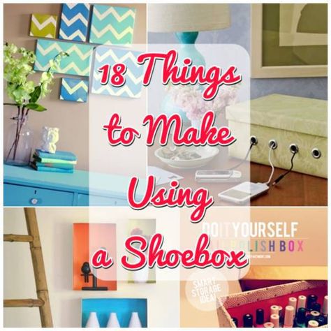 A regular old shoe box can made into something beautiful thanks to this post from The Tip Junkie!  Before you go tossing out that cardboard box, check out this post and see if anything would fit in… Diy Things To Make, Shoe Box Diy, Shoe Box Crafts, Recycled Decor, Diy Things, Shoe Boxes, Things To Make, Diy Recycle, Diy Decoration