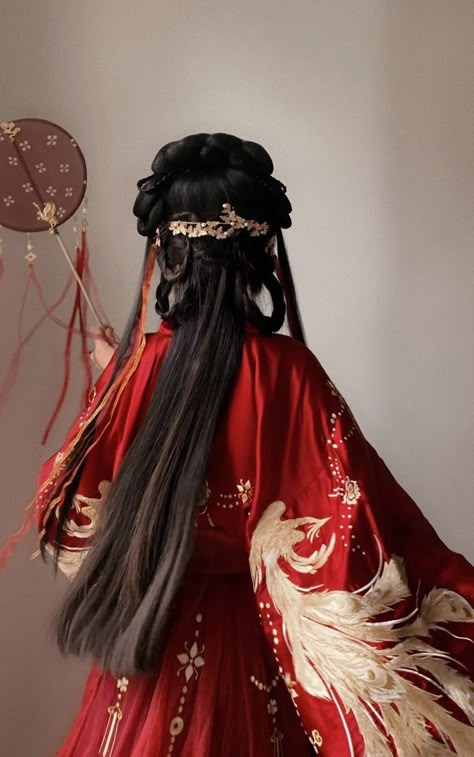 Traditional Asian Hairstyles, Chinese Traditional Hairstyles, Traditional Chinese Hairstyle, Ancient Chinese Hairstyles, Hanfu Hairstyles, Traditional Asian Dress, Traditional Hairstyle, Hairstyle Idea, Yennefer Of Vengerberg