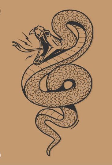 Tattoo Indien, Tattoo Lower Back, Cow Skulls, Tier Tattoo, Snake Tattoos, Serpent Tattoo, Snake Drawing, Dibujos Tattoo, Panther Tattoo