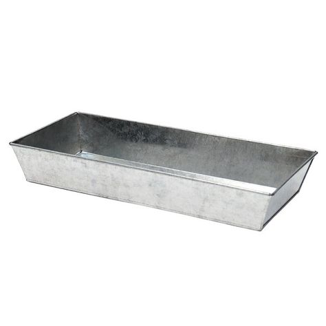 Set these trays on a stand or hang beneath a window to house an array of colorful flowers and greenery to liven up any space. Galvanized Bathroom, Repotting Plants, Galvanized Tray, Plant Tray, Outdoor Living Furniture, Vintage Farmhouse Style, Seasonal Displays, Bathroom Tray, Cleaning Items