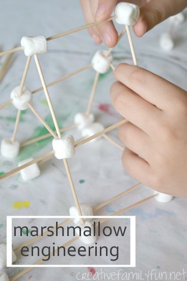 Creative Family Fun: Marshmallow Engineering Stem Engineering Activities, Family Activities Preschool, Elementary Stem Activities, Fun Stem Activities, Building Challenge, Stem Engineering, Engineering Activities, Steam Projects, Family Fun Night