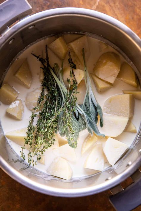 Creme Fraiche Mashed Potatoes, Herb Infused Mashed Potatoes, Half Baked Harvest Mashed Potatoes, Sage Mashed Potatoes, Creamy Roasted Garlic Mashed Potatoes, Fall Mashed Potatoes, Pesto Mashed Potatoes, Half Baked Harvest Stuffing, Brie Mashed Potatoes