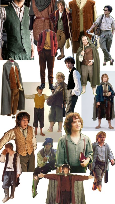 Mens Hobbit Outfit, Hobbit Clothes Men, Male Cottagecore Outfits, Hobbitcore Fashion, Hobbit Clothes, Hobbit Fashion, Hobbit Core, Hobbit Costume, Hobbit Party