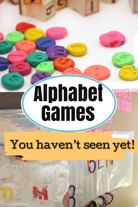 Build A Letter Activity, Games With Alphabet Letters, Letters Games Preschool, Whole Group Alphabet Games, Letterland Activities Preschool, Alphabet Games For Toddlers, Alphabet Knowledge Activities Preschool, Abc Recognition Activities Preschool, Hands On Alphabet Activities Kindergarten