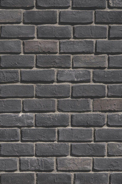 Shadowdance Cannery Brick™ Veneer demands attention with its commanding black iron color palette, boasting rusty undertones and subtle chalky highlights.  Flats: 2.625" - 2.75" High, 7.25" - 7.5" Long, 0.625" Avg. Thickness Corners: 2.5"-2.75" High, Long Return: 7.25"-7.5", Short Return: 3"-3.5". Black Brick, Brick Texture, Brick Veneer, Brick Colors, Faux Brick, Seamless Textures, Diy Gift Box, Black Iron, Color Palette