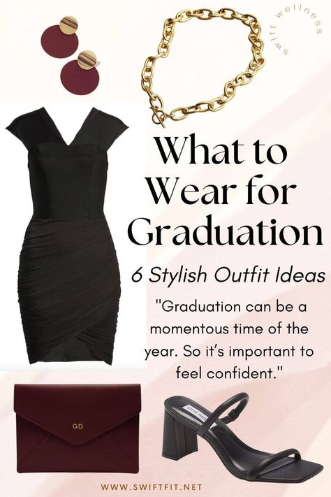 Blue Graduation Outfit Ideas, Best Dress For Graduation, Graduation Guests Outfits, Hs Graduation Outfit Ideas, Black Dress For Graduation Ceremony, Parent Outfit For Graduation, Grad Outfits College Classy, Parent Graduation Outfit Mom Classy, What To Wear To Sons Graduation