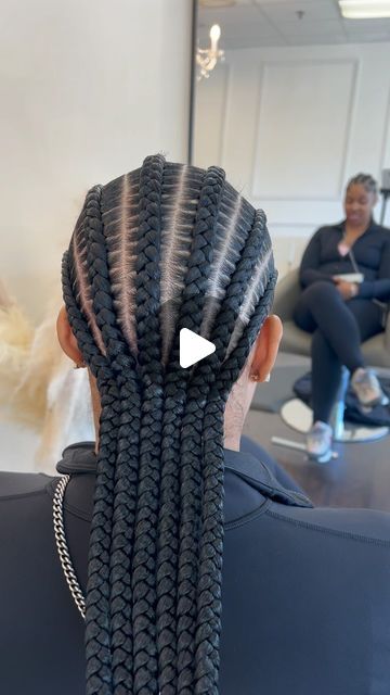 Nayla Chalas | Boston Braider on Instagram: "Do you sew your stitch braids together?  Here are some benefits of doing so: -NO MORE GAPS -Prevents braids from bending -More longevity of the style  This step is a must for me!  I mean just look at the before and after 🤩  Want to learn more tips on how to get the NEATEST braids ever!?  Sign up for my exclusive online braiding class and become an expert today!   EBOOKs are also available in my digital store! Includes: Product lists Wholesale vendors Parting maps & so much more! 🤍  #bostonbraids #bostonbraider #braidsboston #stitchbraids #protectivehairstyle #stitchbraidstutorials" How To Do Stitch Braids Step By Step, 4 Stitch Braids Hairstyles, 6 Braids To The Back, 6 Feedin Braids Straight Back, Jasmines Aesthetic, 5 Feed In Braids, Six Stitch Braids, Medium Feed In Braids, Braids Going To The Back