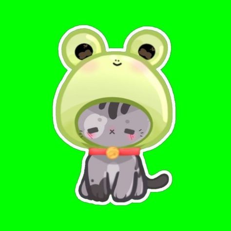 Green screen cat? Green Emoji, Square Png, Cute Tshirt Designs, Cat Emoji, Overlays Cute, Hello Kitty Aesthetic, Creative Drawing Prompts, Green Screen Video Backgrounds, Cute Emoji