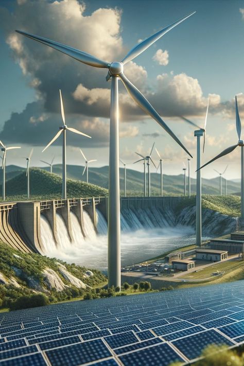 In this captivating video, join us as we dive into the fascinating world of renewable energy! Discover the numerous benefits of embracing renewable sources like solar, wind, and hydropower, and how they are shaping the future of our planet. Renewable Energy Engineering, Renewable Energy Art, Electric Energy Art, Renewable Energy Aesthetic, Power Plant Aesthetic, Wind Energy Poster, Wind Aesthetics, Hydropower Energy, Wind Energy Projects