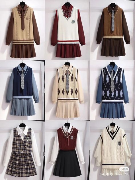 Fesyen Korea, School Uniform Fashion, School Uniform Outfits, Clothes Korean Style, Dress Design Sketches, Kawaii Fashion Outfits, Uniform Fashion, School Uniforms, Korean Girl Fashion