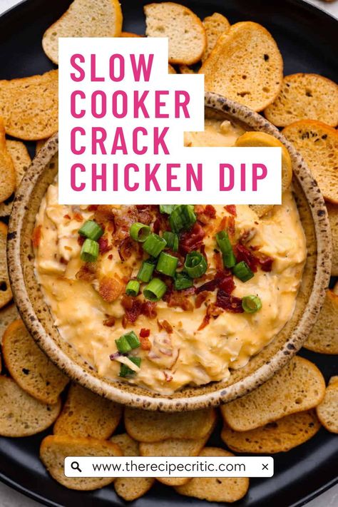 So Easy to Make: This recipe could not be easier to make! Simply add all of the ingredients to your slow cooker, and in a couple of hours, you’ll have creamy, cheesy, bubbly perfection! It will be love at first bite! Slow Cooker Chicken Dip, Crockpot Recipes Easy Party Appetizers Chicken Dips, Crockpot Chicken Dip Recipes, Crockpot Chicken Dip, Chicken Dip Recipe Crockpot, Crockpot Chip Dip, Crockpot Dips For Parties Easy, Chicken Dips Crockpot, Slow Cooker Dip Recipes