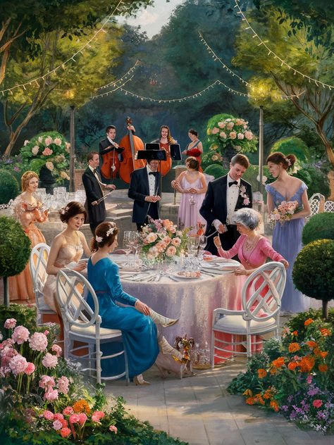 10 Amazing Garden Party Ideas - Someone Sent You A Greeting 1950s Garden Party, 1920s Garden Party, Vintage Garden Party, Royal Garden Party, Garden Party Ideas, Gatsby Gala, Book Club Parties, Vintage Garden Parties, Garden Party Theme