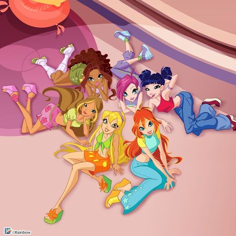 Winx Club Friendship, Winx Club Group Picture, Winx Base, Bloom Aesthetic, Stella Flora, Winx Aesthetic, Bloom Stella, Friend Group Pictures, 2010s Nostalgia