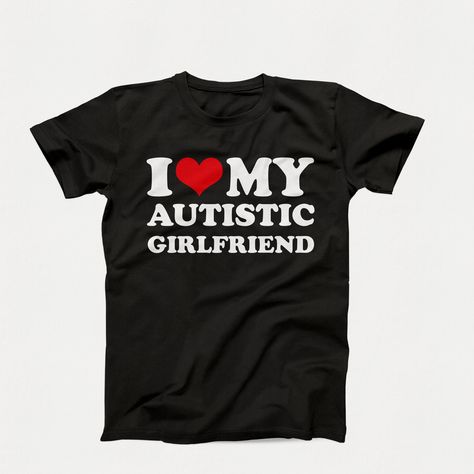 Girlfriend Shirt, Silly Shirt, Mode Hippie, Girlfriend Shirts, Matching Couple Shirts, I Love Heart, Heart Tee, Cadeau Couple, Mia 3