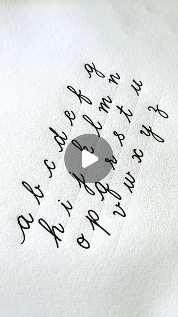 Calligraphy Alphabet Handwritten, Cursive Handwriting Alphabet, Cursive Small Letters, Letter Handwriting, Calligraphy Video, Calligraphy Paper, Hand Calligraphy, Small Letter, Cursive Alphabet