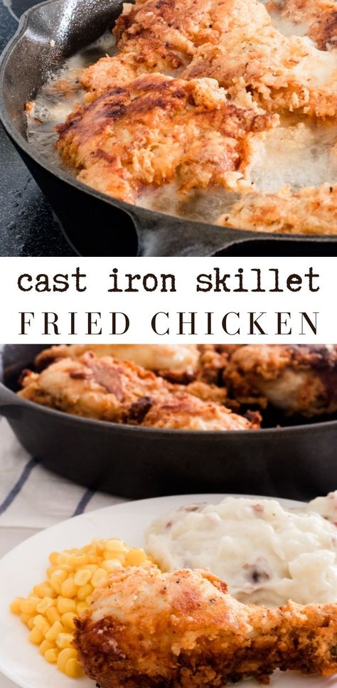 Oven Fried Chicken In Cast Iron Skillet, Southern Cast Iron Recipes, Fried Chicken In Dutch Oven, Cast Iron Skillet Fried Chicken, Baked Chicken Recipes Cast Iron, Dutch Oven Fried Chicken, Fried Chicken Recipe Cast Iron Skillet, Keto Cast Iron Skillet Recipes, Cast Iron Fried Chicken Wings