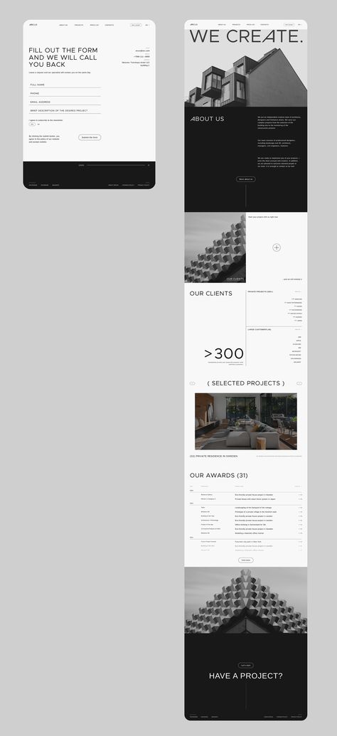 THE ARCUS - Architectural Bureau website :: Behance Academic Website, Architecture Websites, Websites For Students, Product Design Graphic, Architecture Student, Ux Ui, Design Product, Ui Ux Design, Builder Website