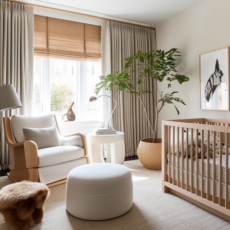 The Transformative Power of a Well-Designed Nursery: A Guide for Expectant Mothers — Living Bright Interiors Light Bright Nursery, Apartment Friendly Nursery Ideas, Nursery Room Design Gender Neutral, Modern Nursery Ideas Gender Neutral, Nursery Ideas Neutral Modern, Mediterranean Nursery, Neutral Baby Rooms, Nursery Layout Ideas, Organic Modern Nursery