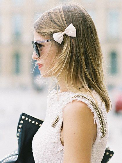 Hairstyle Ribbon, Hairstyle Reference, Reference Male, Girly Hairstyles, Hairstyle Trends, Anna Dello Russo, Peinados Recogidos, Bow Hairstyle, Pigtail Hairstyles