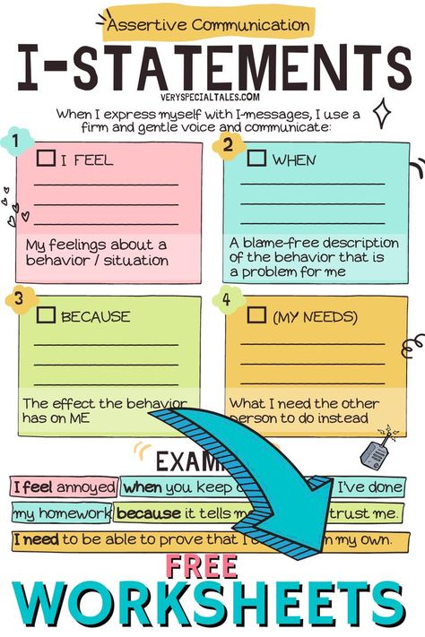 I Messages Counseling, You Statements, Family Communication Skills, Family Therapy Interventions Communication, Counseling Activities Communication, I Vs You Statements, Healthy Communication Worksheets, Learning Communication Skills, Therapy Communication Activities