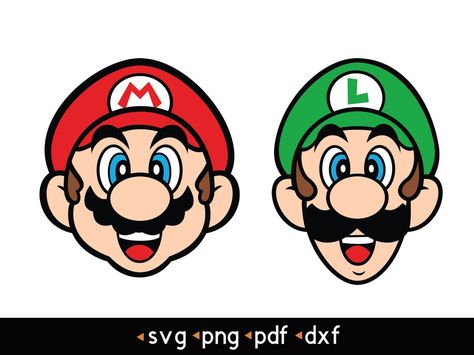 Mario Svg, Mario Und Luigi, Mario Y Luigi, Mario E Luigi, Mario Birthday Party, Super Mario Party, Mario Birthday, Color Making, Character Graphic