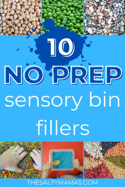 Sensory Tub Fillers, Sensory Table Fillers For Preschool, Sensory Filler Ideas, Ideas For Sensory Bins, 2nd Grade Sensory Bins, Playdough Sensory Bin, Dry Sensory Bin Ideas, Sensory Bin Filler Ideas, Sensory Table Ideas For Preschool