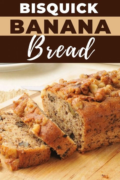 Banana Bread Recipe With Bisquick, Bisquick Banana Bread, Sweet Banana Bread, Bisquick Recipes, Easy Banana Bread Recipe, Overripe Bananas, Make Banana Bread, Best Banana Bread, Banana Nut Bread