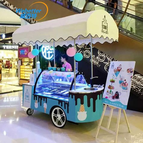 Ice Cream Carts Ideas, Mobile Ice Cream Cart, Ice Cream Cart Ideas, Ice Cream Stand Ideas, Ice Cream Cart Design, Ice Cream Truck Ideas, Ice Cream Booth, Small Food Truck, Ice Cream Bicycle